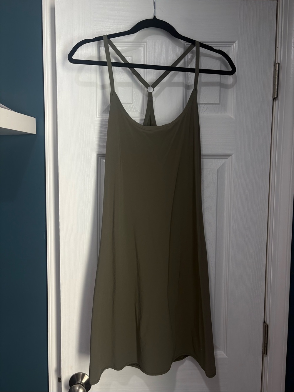 Outdoor Voices Olive Green Exercise Mini Dress